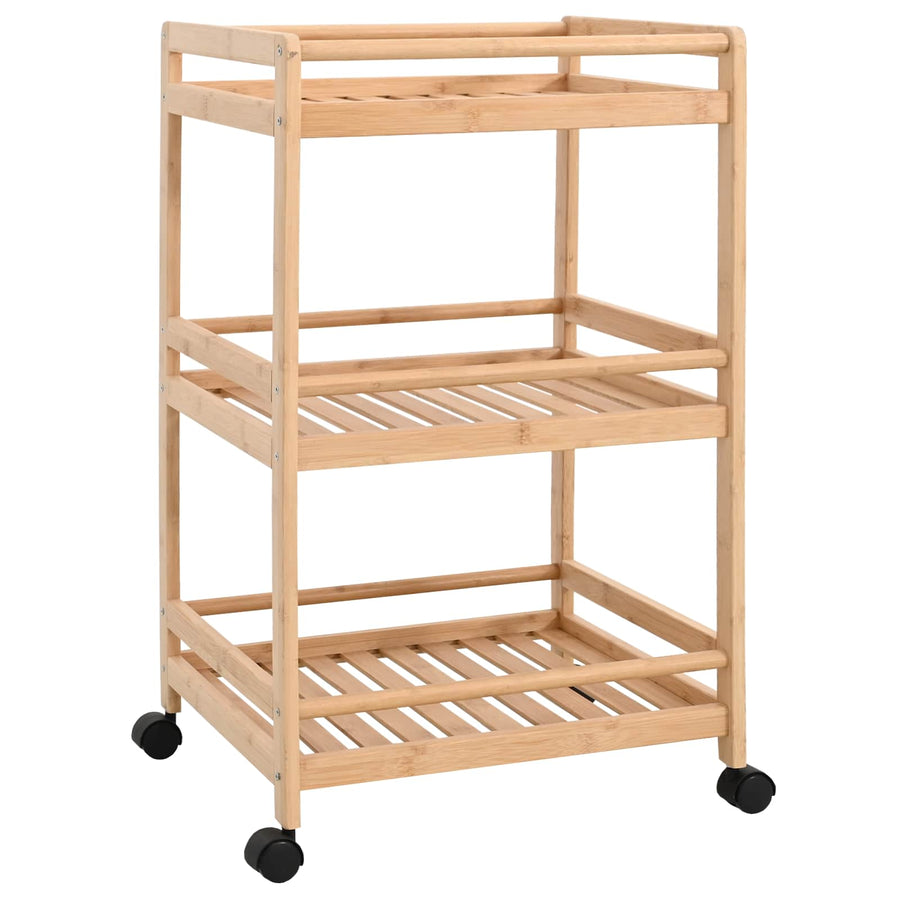 Keukentrolley met Wielen Naturel 46 x 38 x 76 cm Bamboe