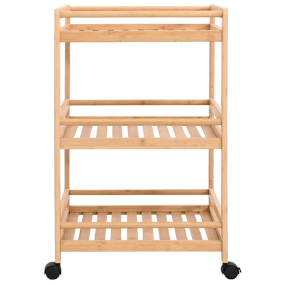 Keukentrolley met Wielen Naturel 46 x 38 x 76 cm Bamboe