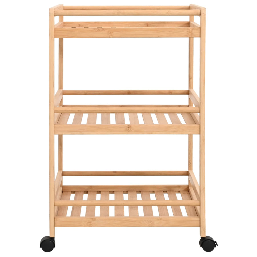 Keukentrolley met Wielen Naturel 46 x 38 x 76 cm Bamboe