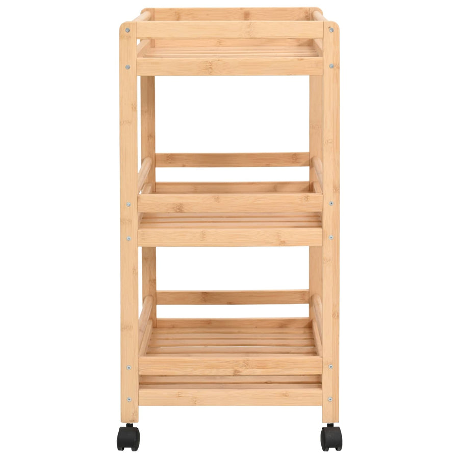 Keukentrolley met Wielen Naturel 46 x 38 x 76 cm Bamboe