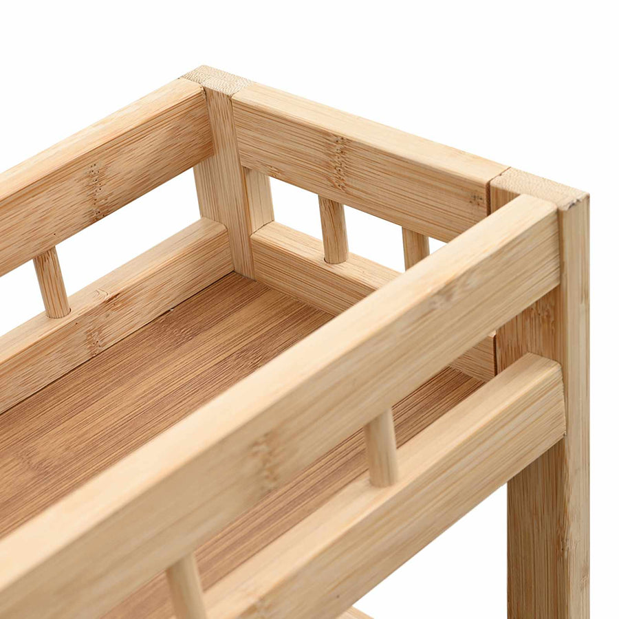 Keukentrolley met Wielen Naturel 60 x 18 x 97 cm Bamboe