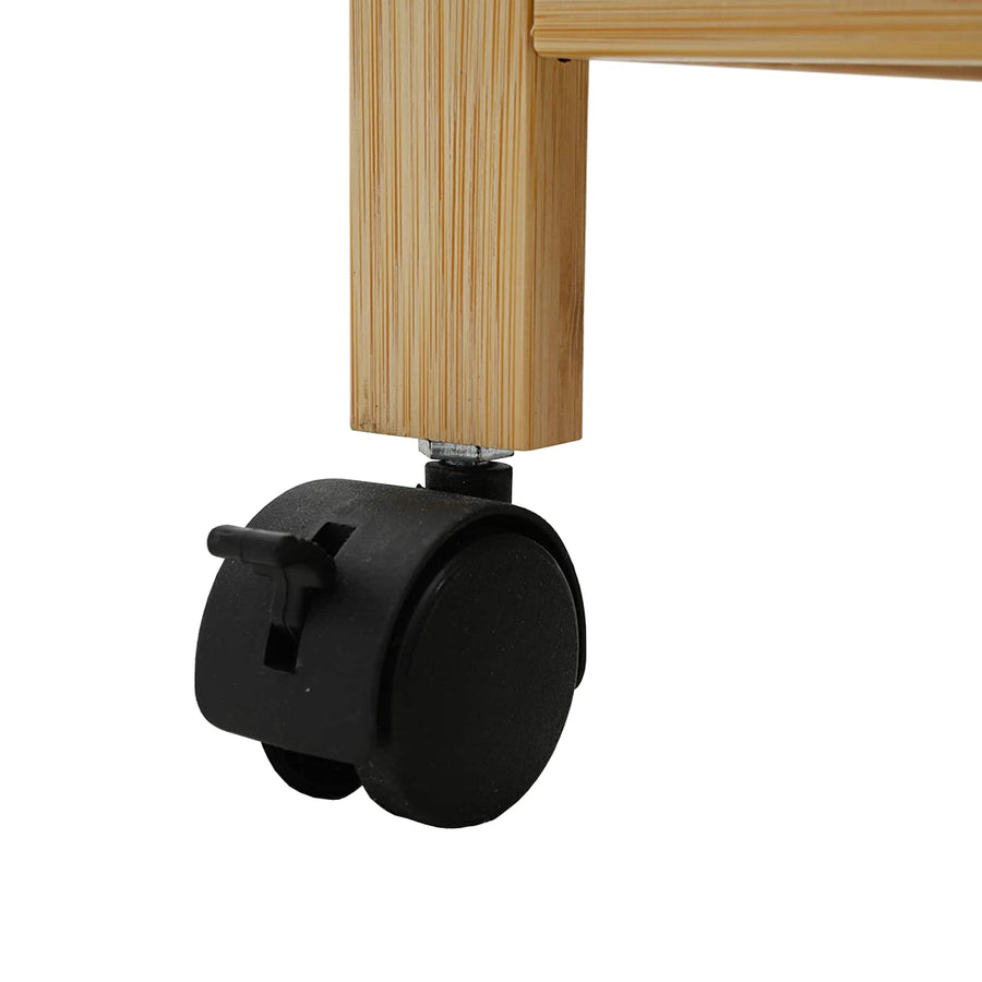 Keukentrolley met Wielen Naturel 60 x 18 x 97 cm Bamboe