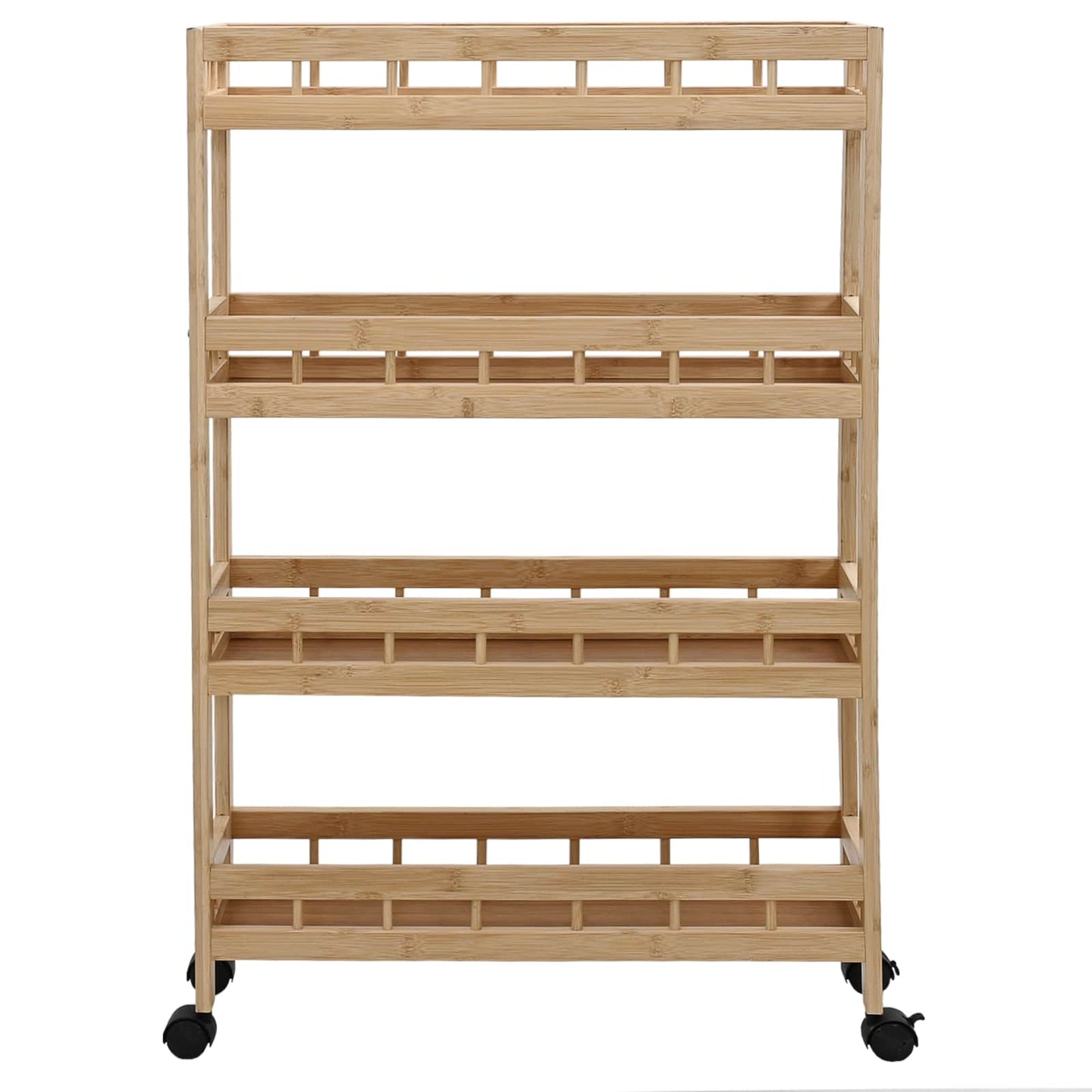 Keukentrolley met Wielen Naturel 60 x 18 x 97 cm Bamboe