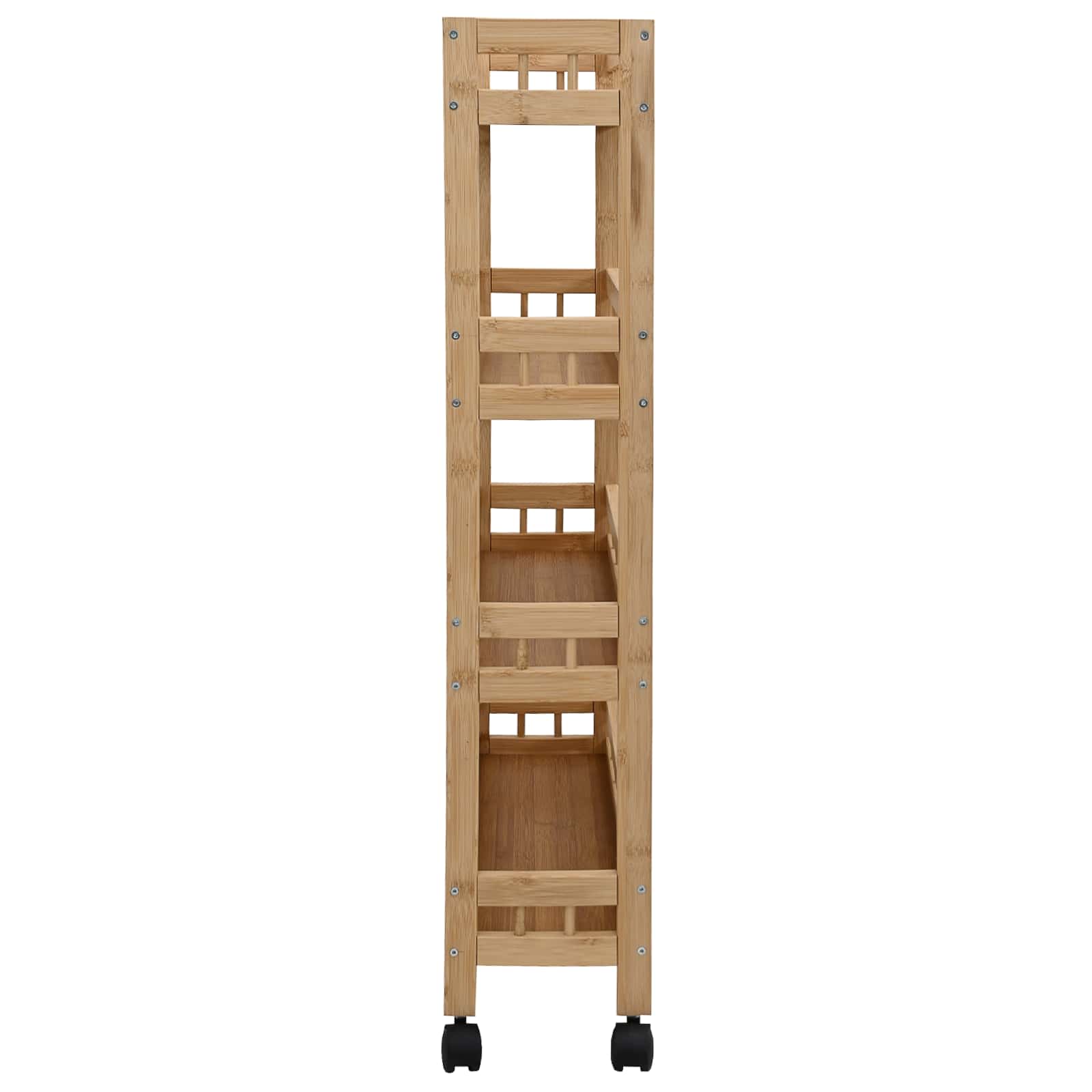 Keukentrolley met Wielen Naturel 60 x 18 x 97 cm Bamboe