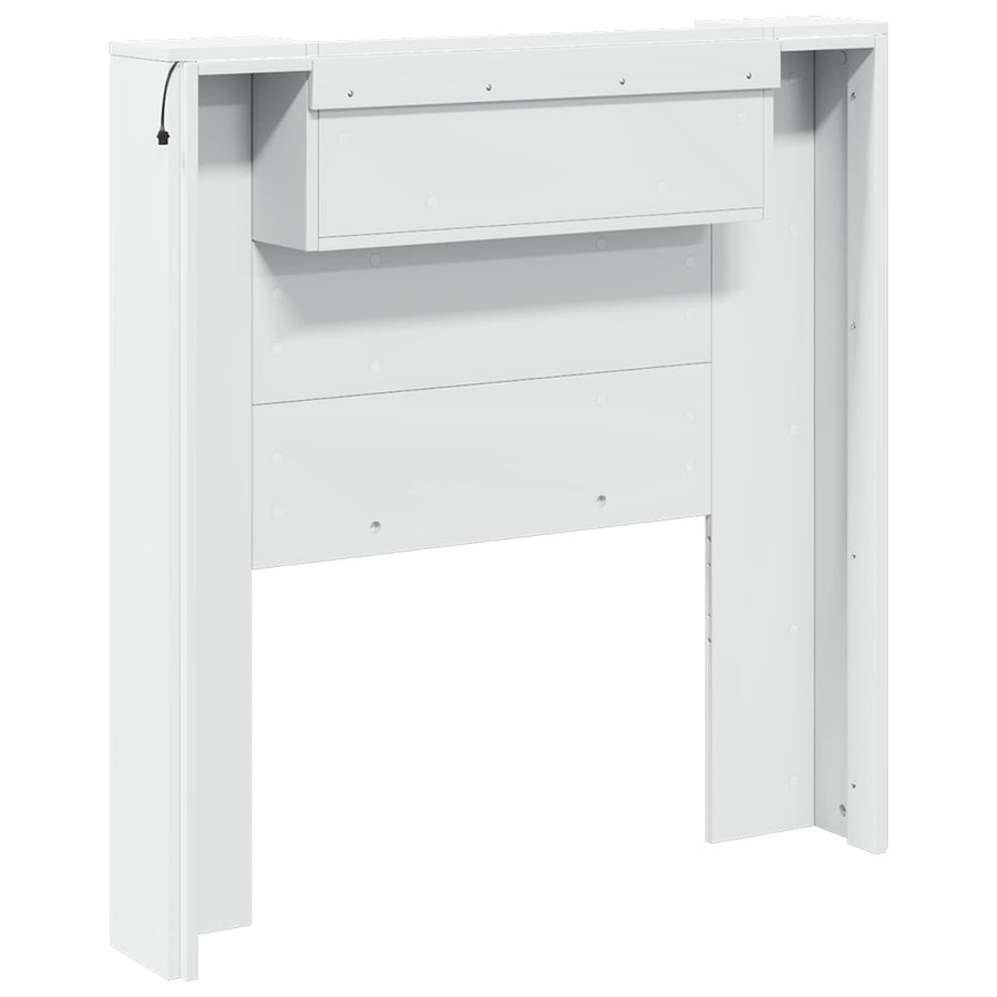 Hoofdbord met hoofdeinde Wit 100 x 16,5 x 103,5 cm Bewerkt hout