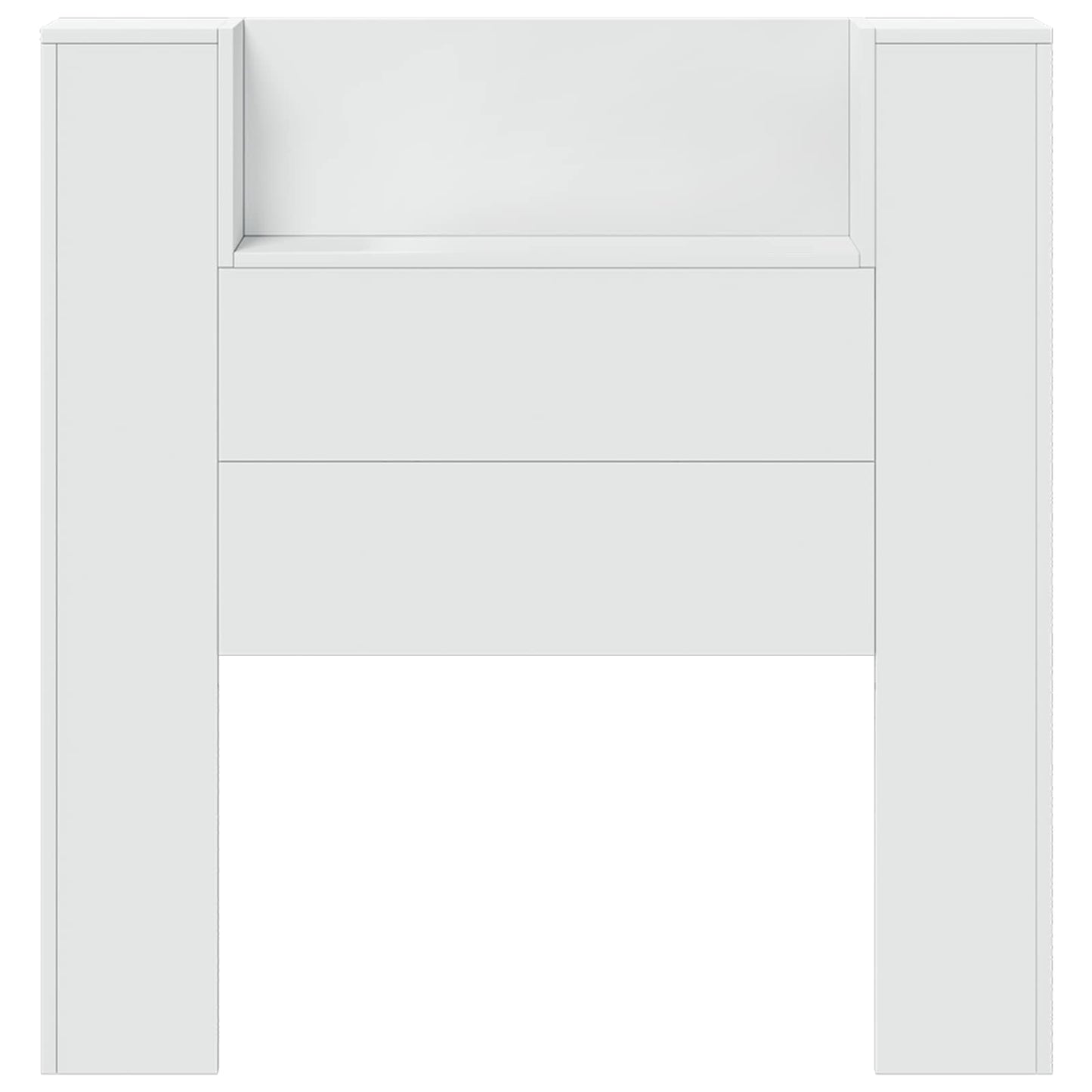 Hoofdbord met hoofdeinde Wit 100 x 16,5 x 103,5 cm Bewerkt hout