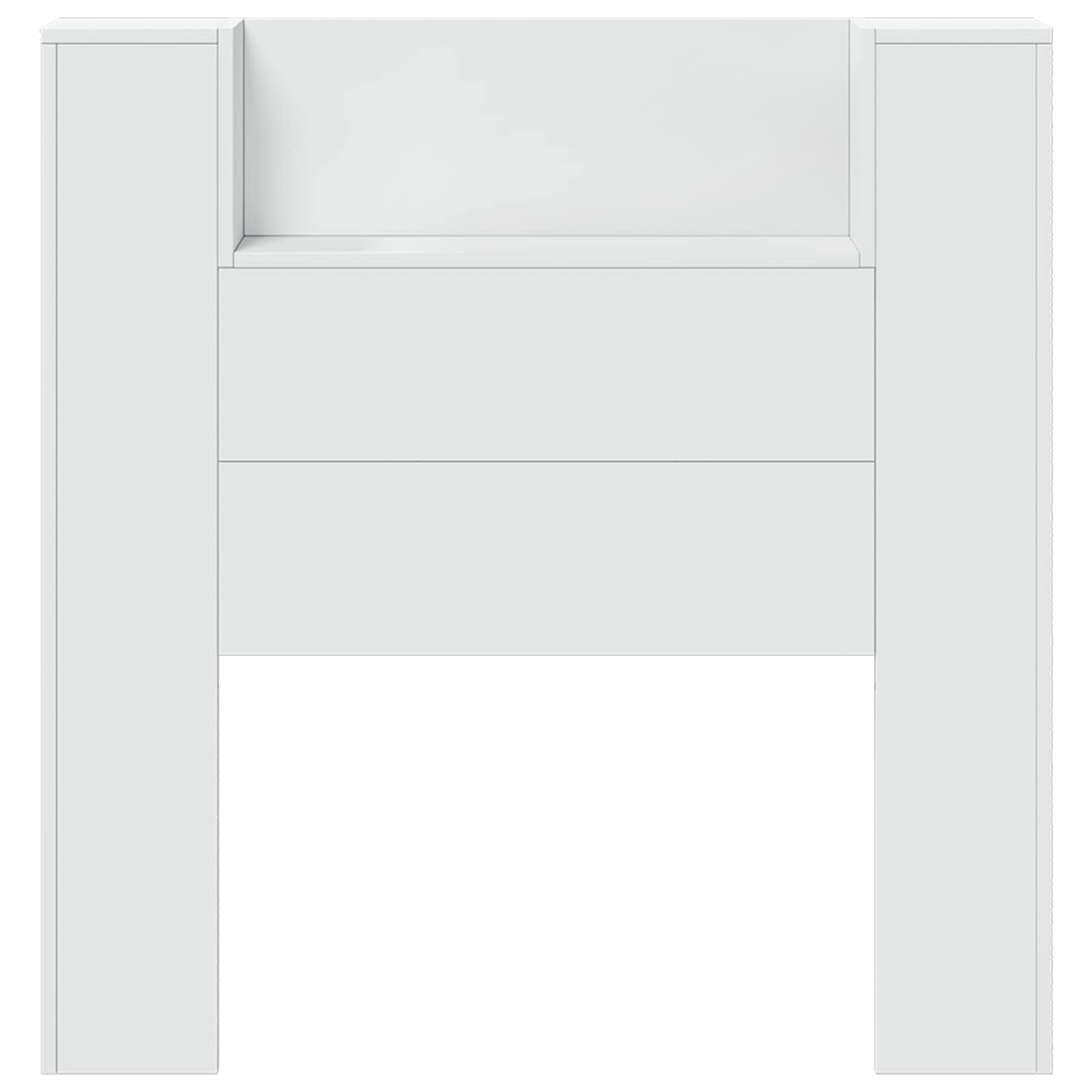 Hoofdbord met hoofdeinde Wit 100 x 16,5 x 103,5 cm Bewerkt hout