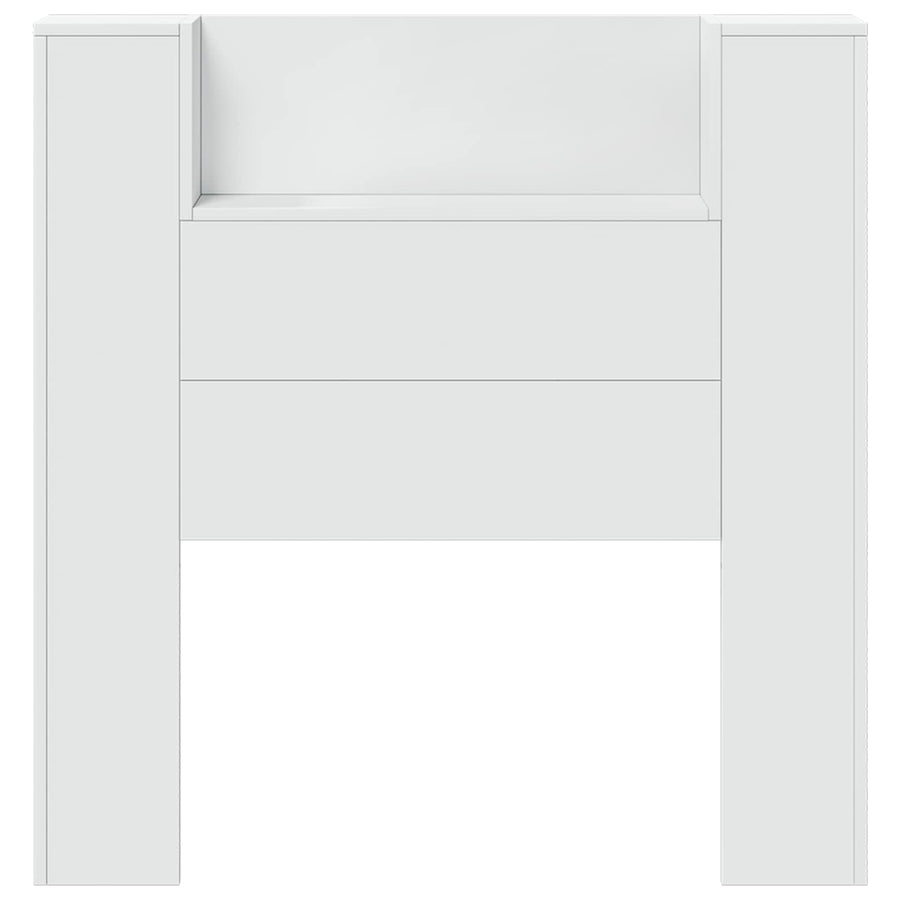 Hoofdbord met hoofdeinde Wit 100 x 16,5 x 103,5 cm Bewerkt hout