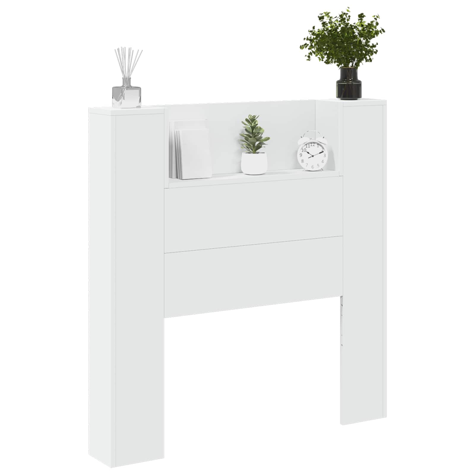 Hoofdbord met hoofdeinde Wit 100 x 16,5 x 103,5 cm Bewerkt hout