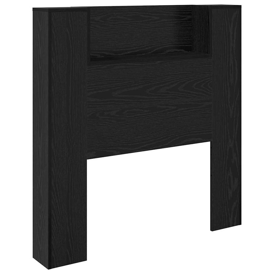 Hoofdeinde kas Zwart Eiken 120 x 15 x 103.5 cm Bewerkt hout