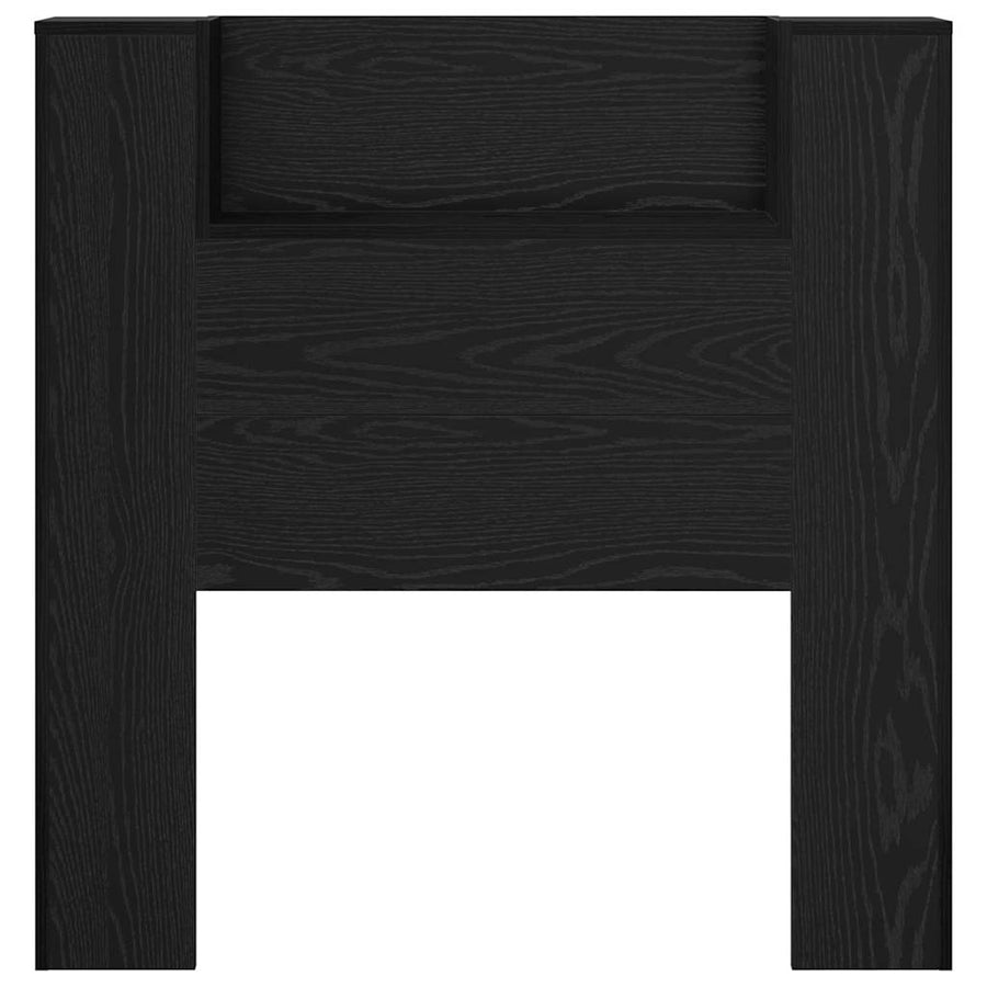 Hoofdeinde kas Zwart Eiken 120 x 15 x 103.5 cm Bewerkt hout