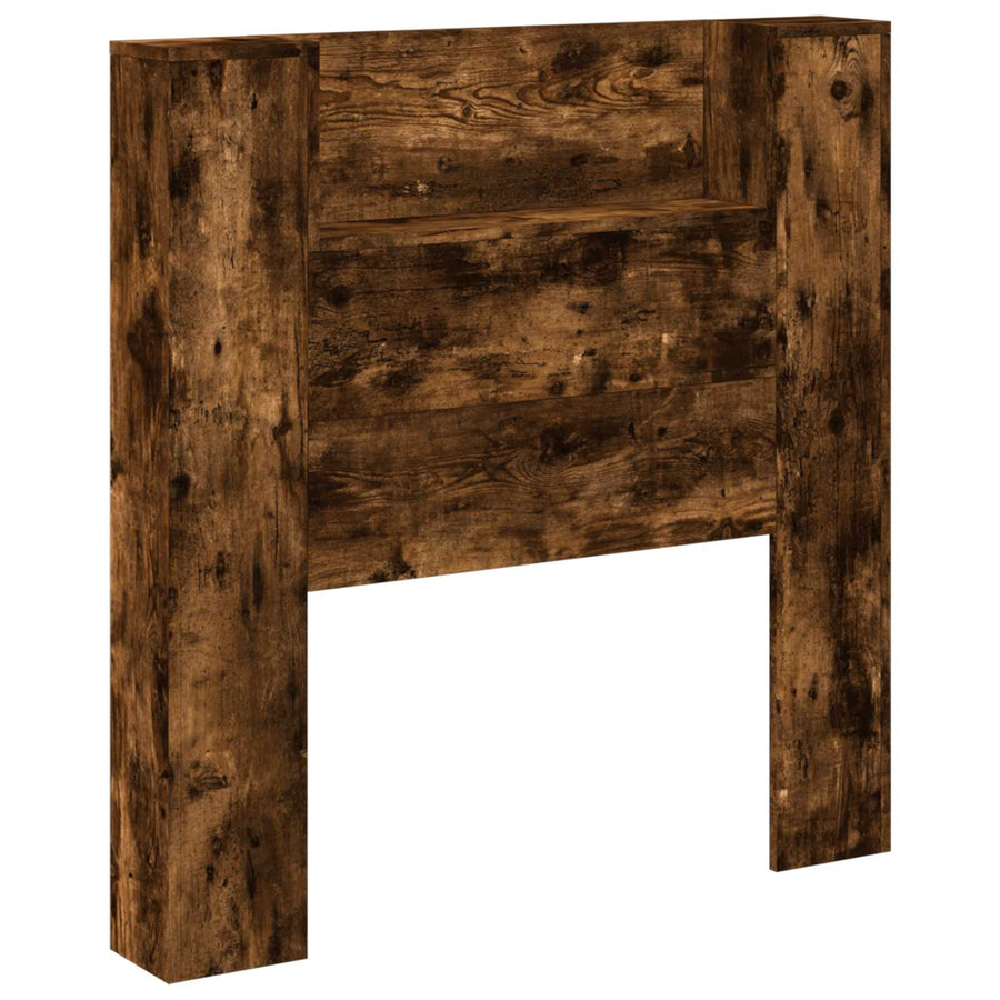 Hoofdbord Gerookt eiken 100 x 16,5 x 103,5 cm Bewerkt hout
