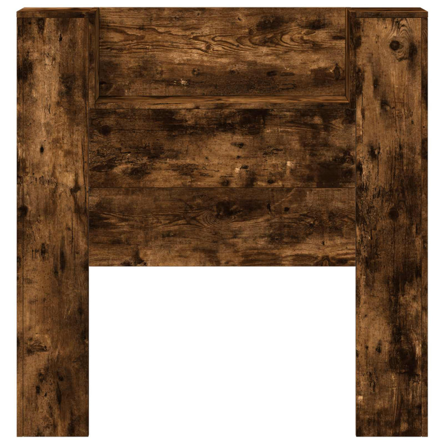 Hoofdbord Gerookt eiken 100 x 16,5 x 103,5 cm Bewerkt hout