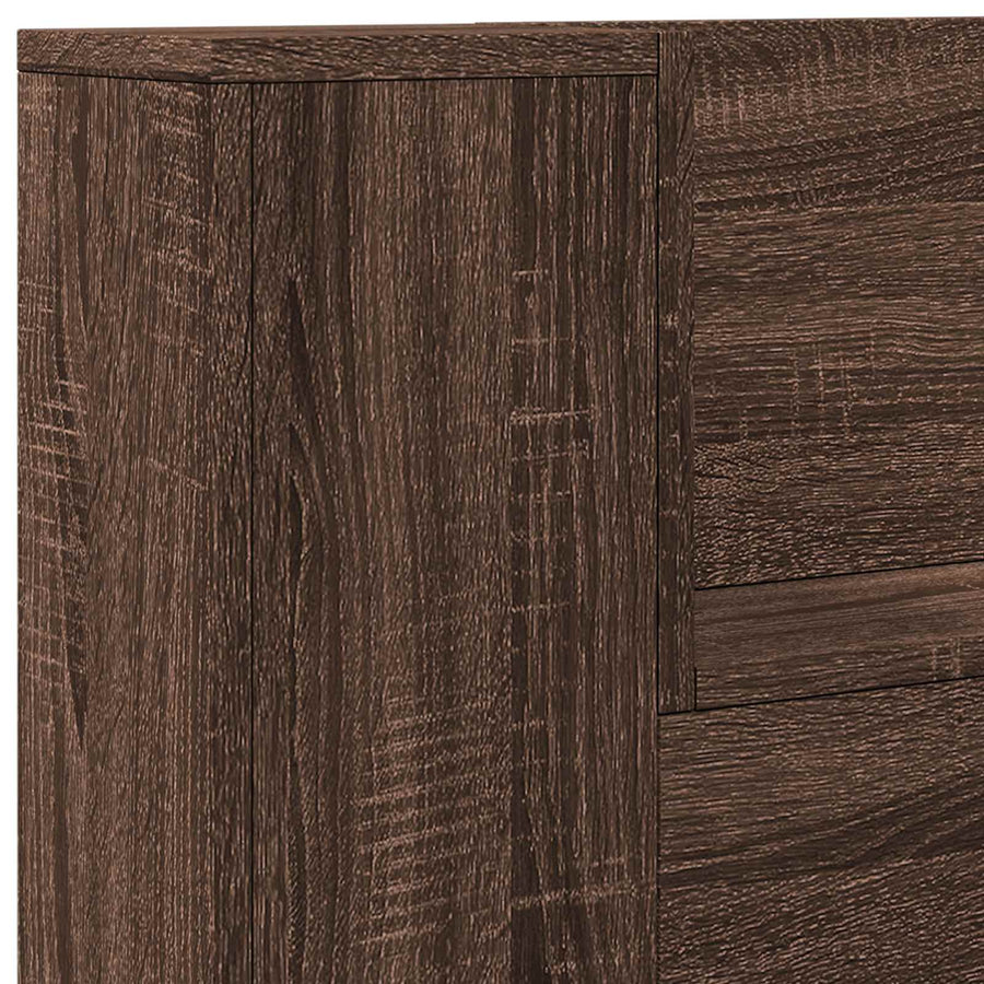 Hoofdbord Bruin Eiken 100 x 16,5 x 103,5 cm Bewerkt hout