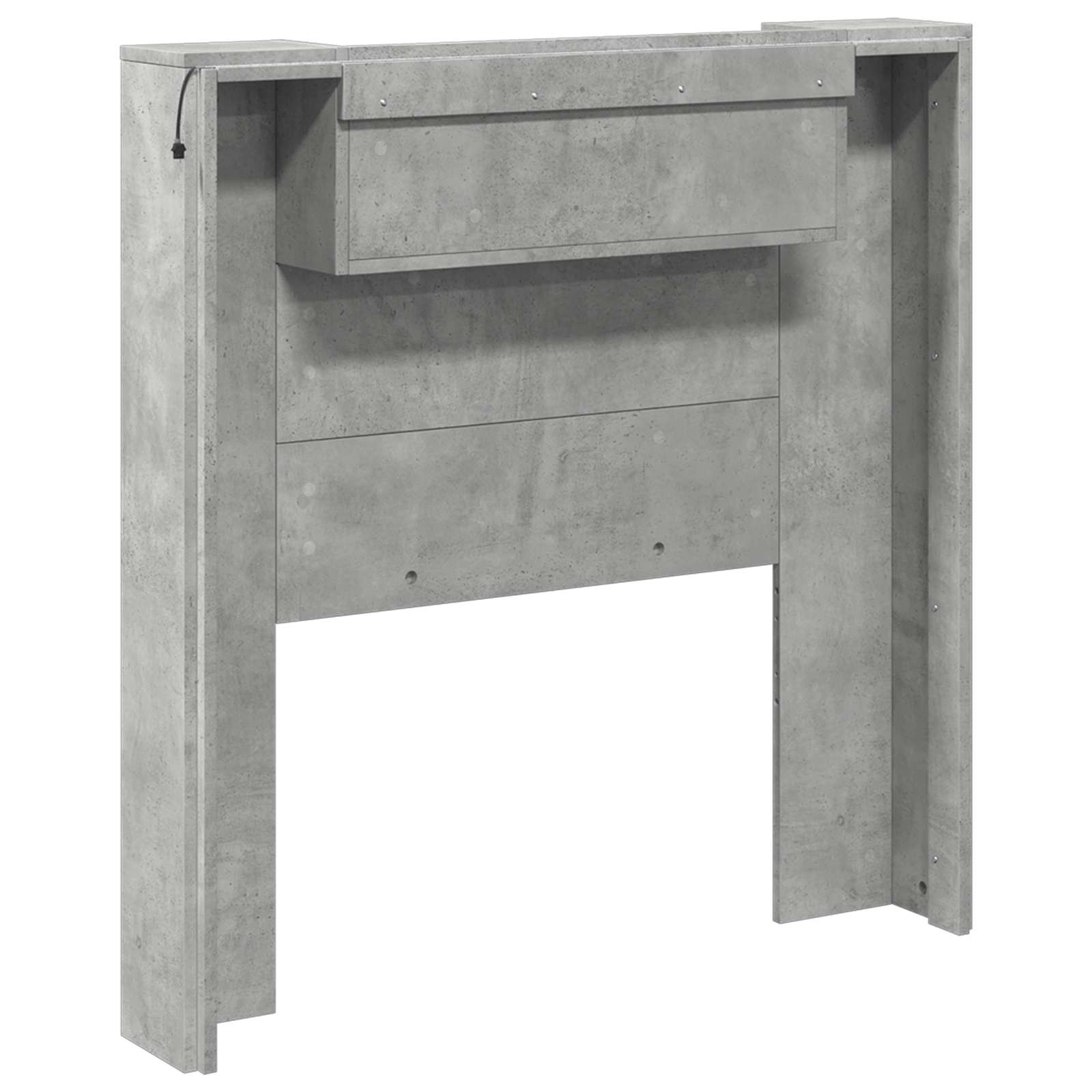 Hoofdbord Beton Grijs 100 x 16,5 x 103,5 cm Bewerkt hout