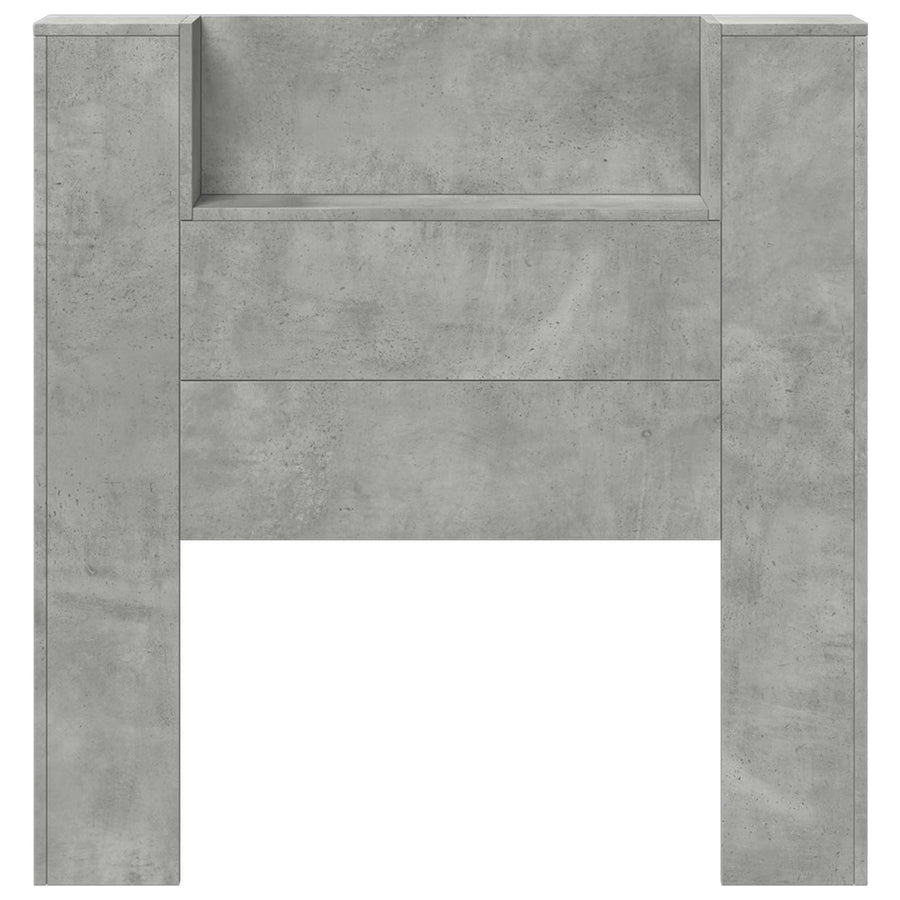 Hoofdbord Beton Grijs 100 x 16,5 x 103,5 cm Bewerkt hout