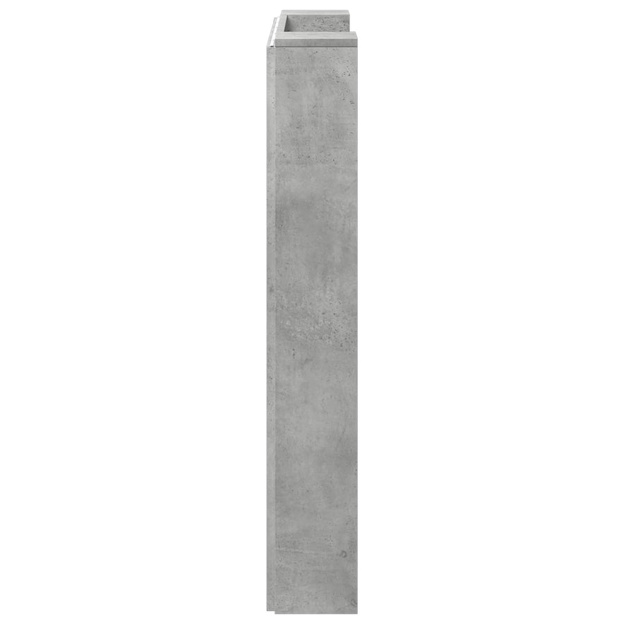 Hoofdbord Beton Grijs 100 x 16,5 x 103,5 cm Bewerkt hout