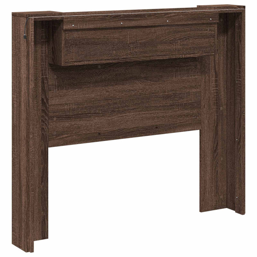 Hoofdbord Bruin Eiken 120 x 16,5 x 103,5 cm Bewerkt hout