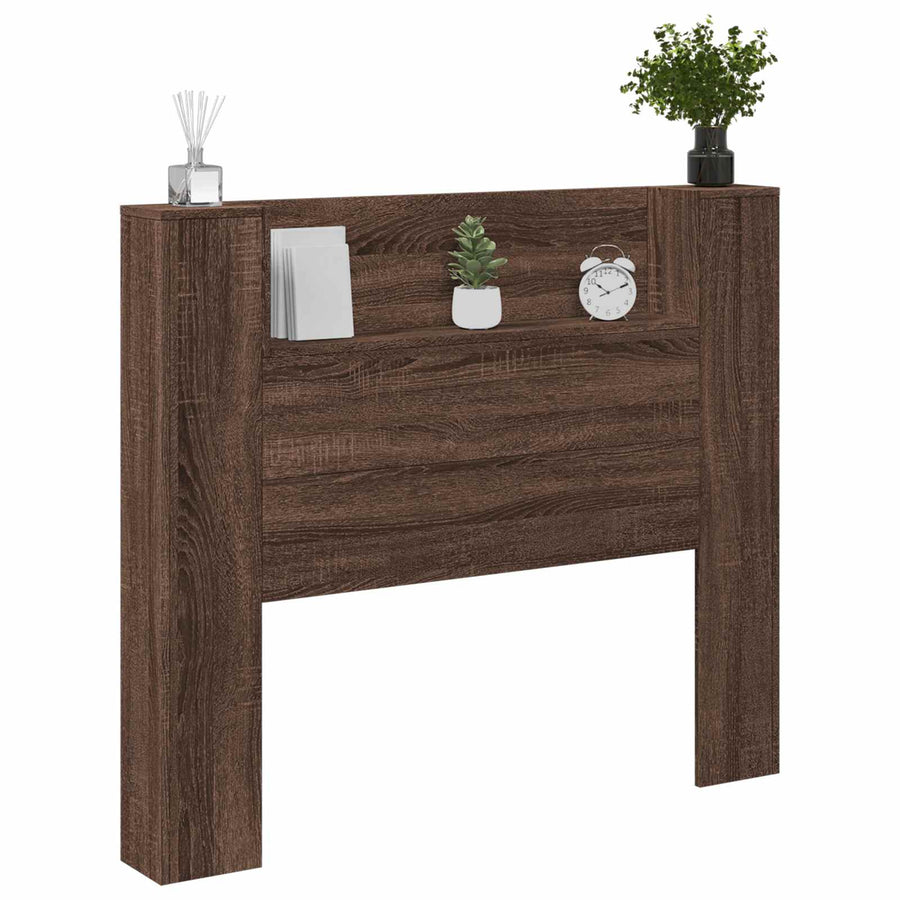 Hoofdbord Bruin Eiken 120 x 16,5 x 103,5 cm Bewerkt hout