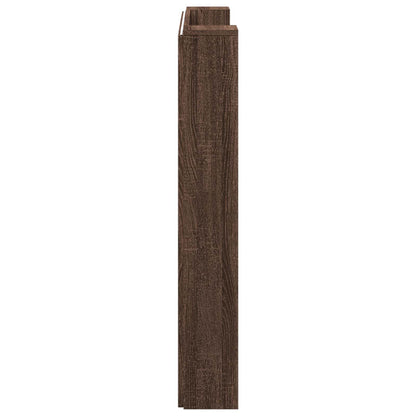 Hoofdbord Bruin Eiken 120 x 16,5 x 103,5 cm Bewerkt hout