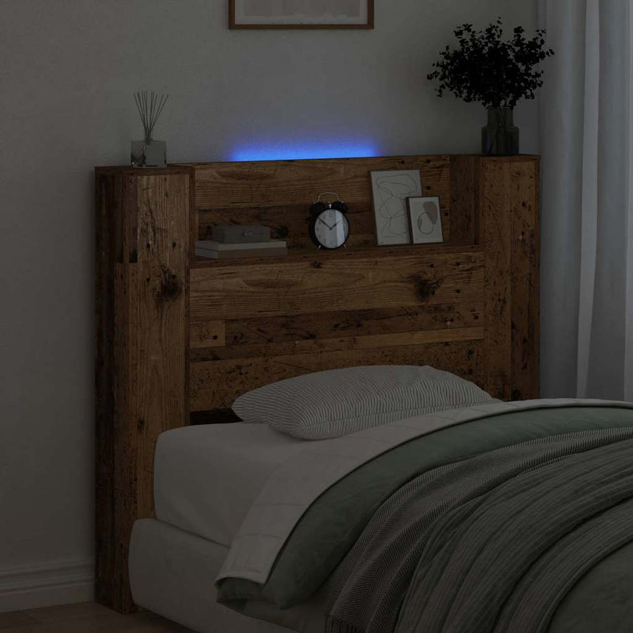 Hoofdeinde kas Oud Hout 120 x 15 x 103.5 cm Bewerkt hout