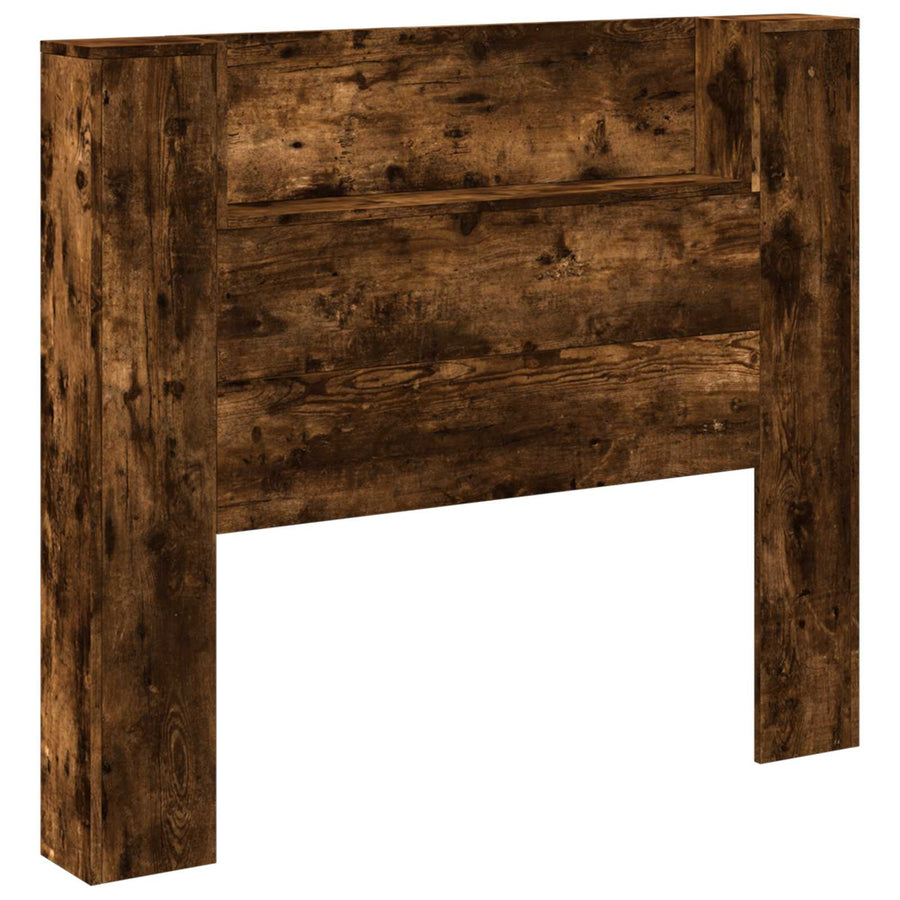 Hoofdbord Gerookt eiken 120 x 16,5 x 103,5 cm Bewerkt hout