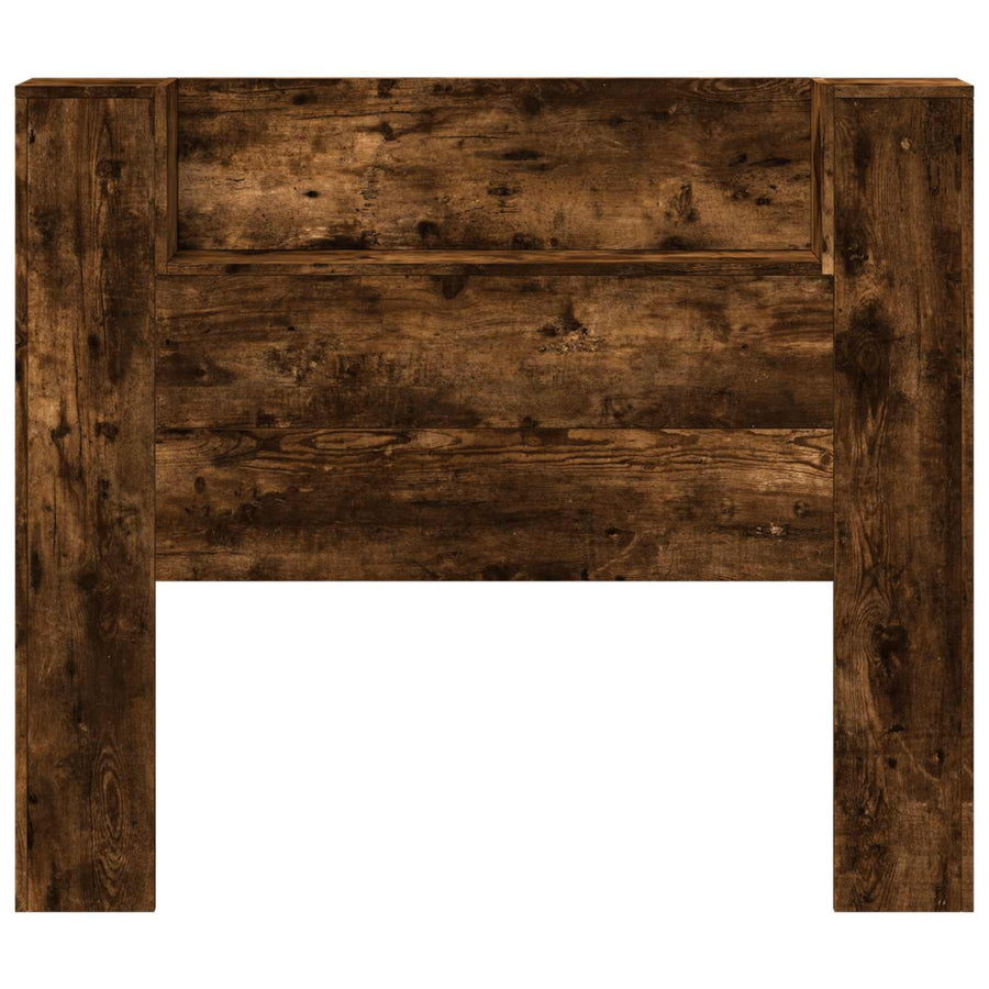 Hoofdbord Gerookt eiken 120 x 16,5 x 103,5 cm Bewerkt hout