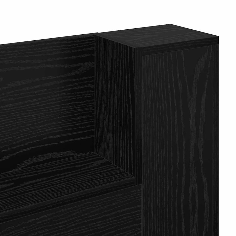Hoofdeinde kas Zwart Eiken 120 x 15 x 103.5 cm Bewerkt hout