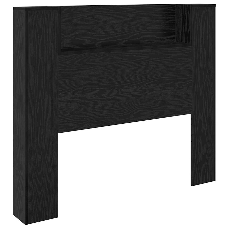 Hoofdeinde kas Zwart Eiken 120 x 15 x 103.5 cm Bewerkt hout