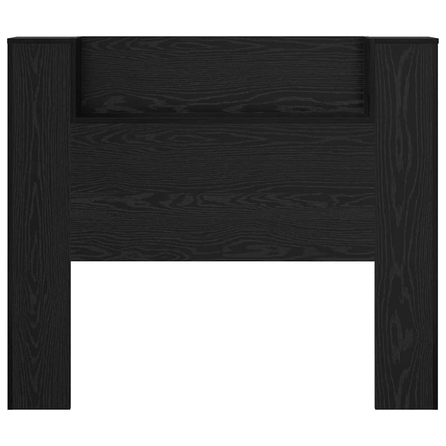 Hoofdeinde kas Zwart Eiken 120 x 15 x 103.5 cm Bewerkt hout