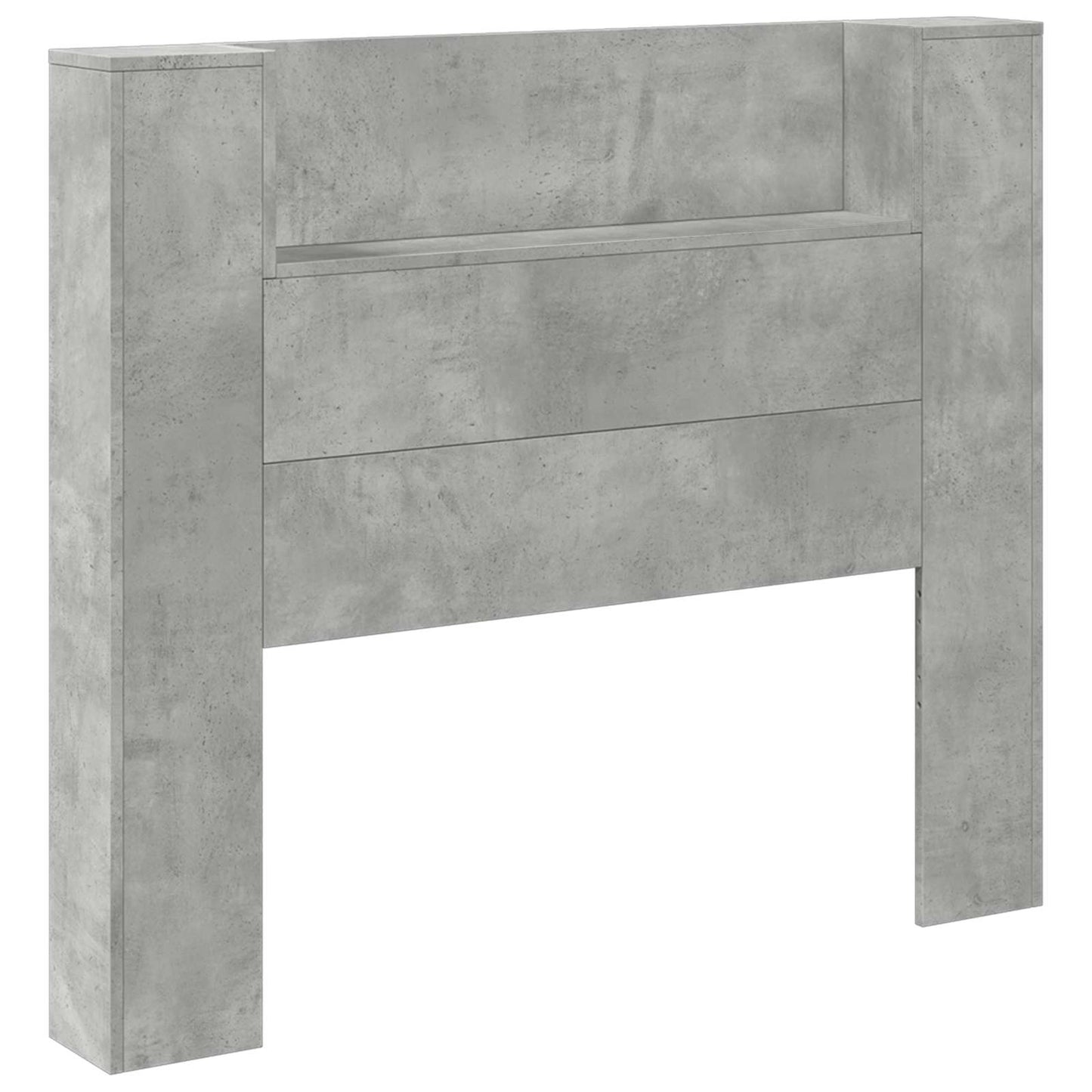 Hoofdbord Beton Grijs 120 x 16,5 x 103,5 cm Bewerkt hout