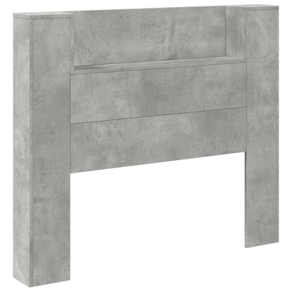 Hoofdbord Beton Grijs 120 x 16,5 x 103,5 cm Bewerkt hout