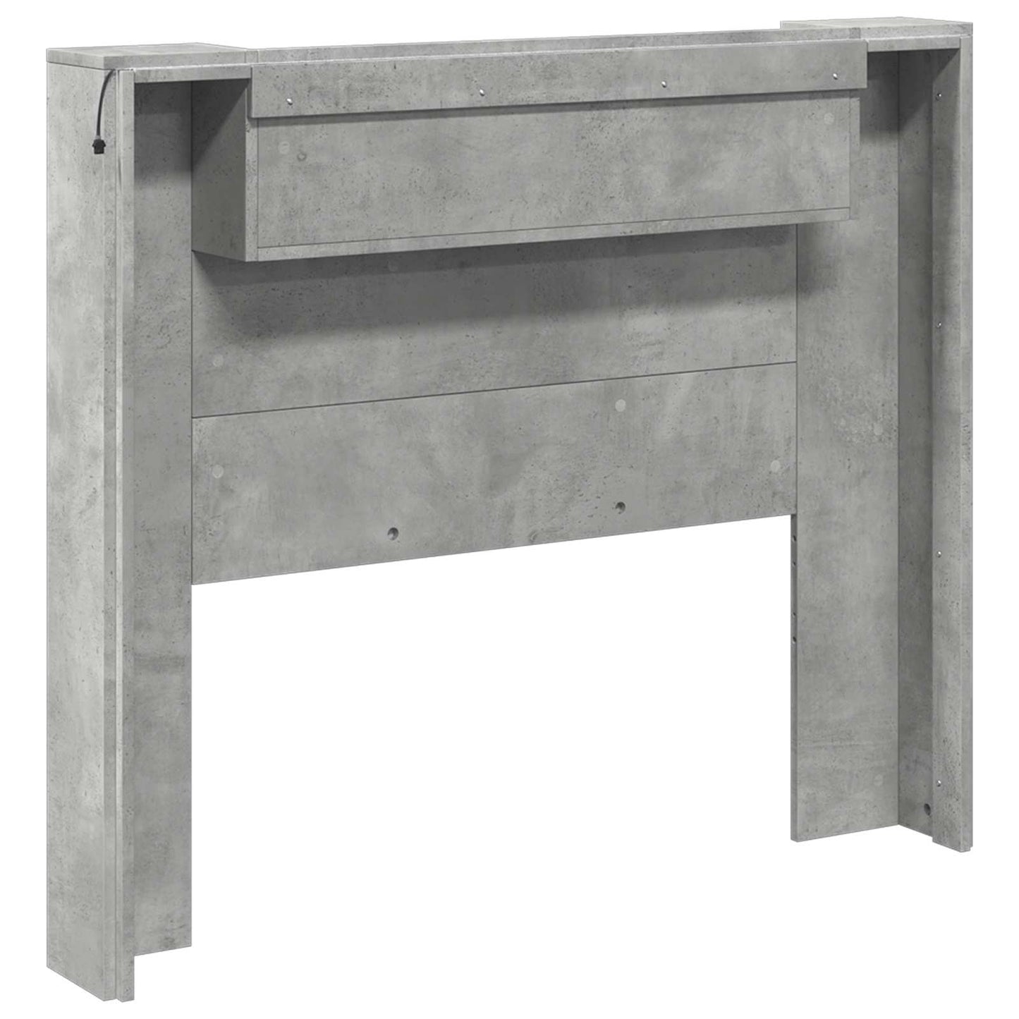 Hoofdbord Beton Grijs 120 x 16,5 x 103,5 cm Bewerkt hout