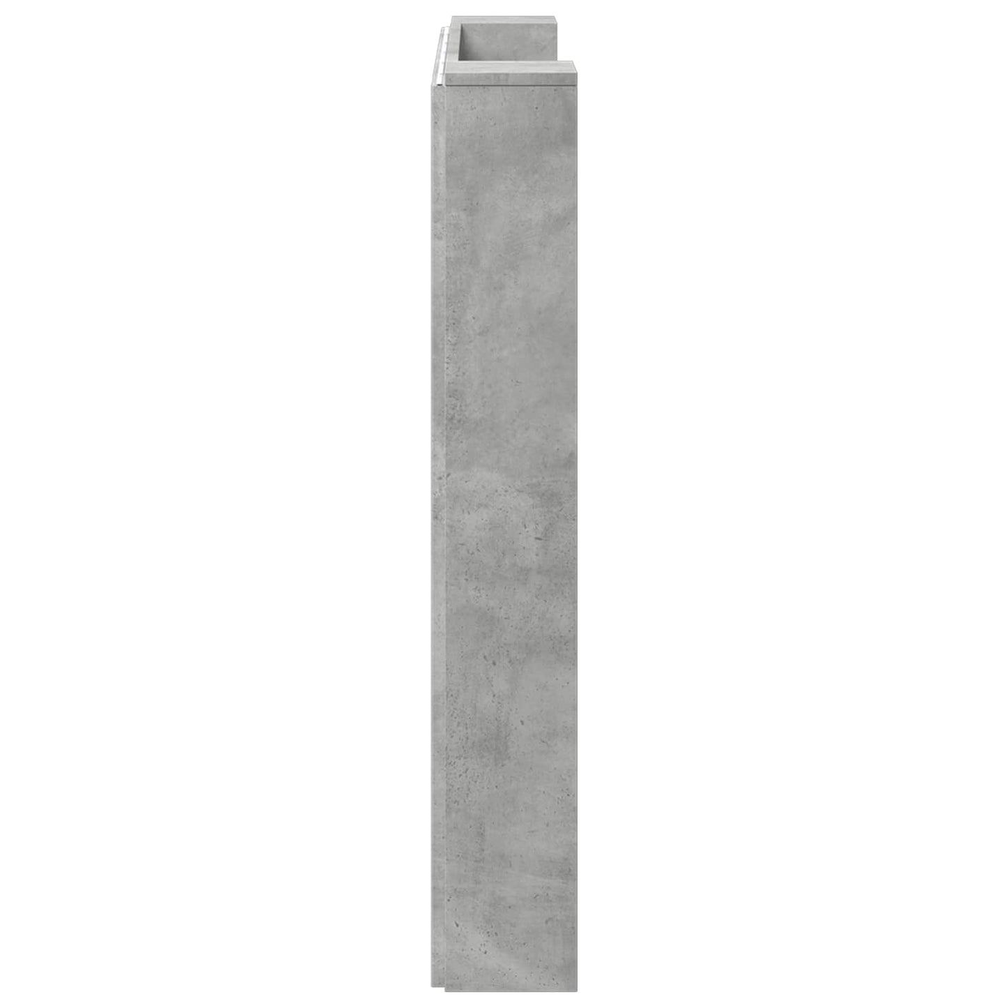 Hoofdbord Beton Grijs 120 x 16,5 x 103,5 cm Bewerkt hout