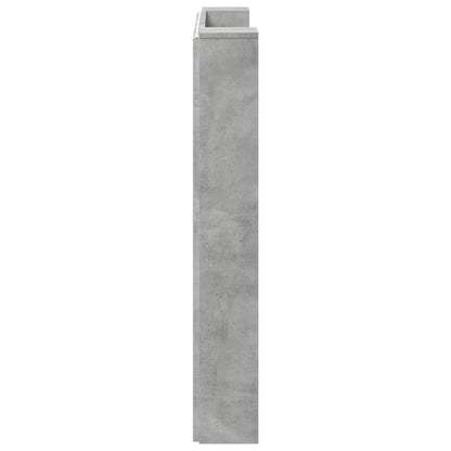 Hoofdbord Beton Grijs 120 x 16,5 x 103,5 cm Bewerkt hout