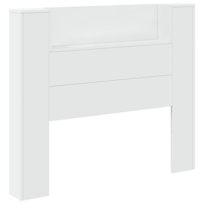 Hoofdbord met hoofdeinde Wit 120 x 16,5 x 103,5 cm Bewerkt hout