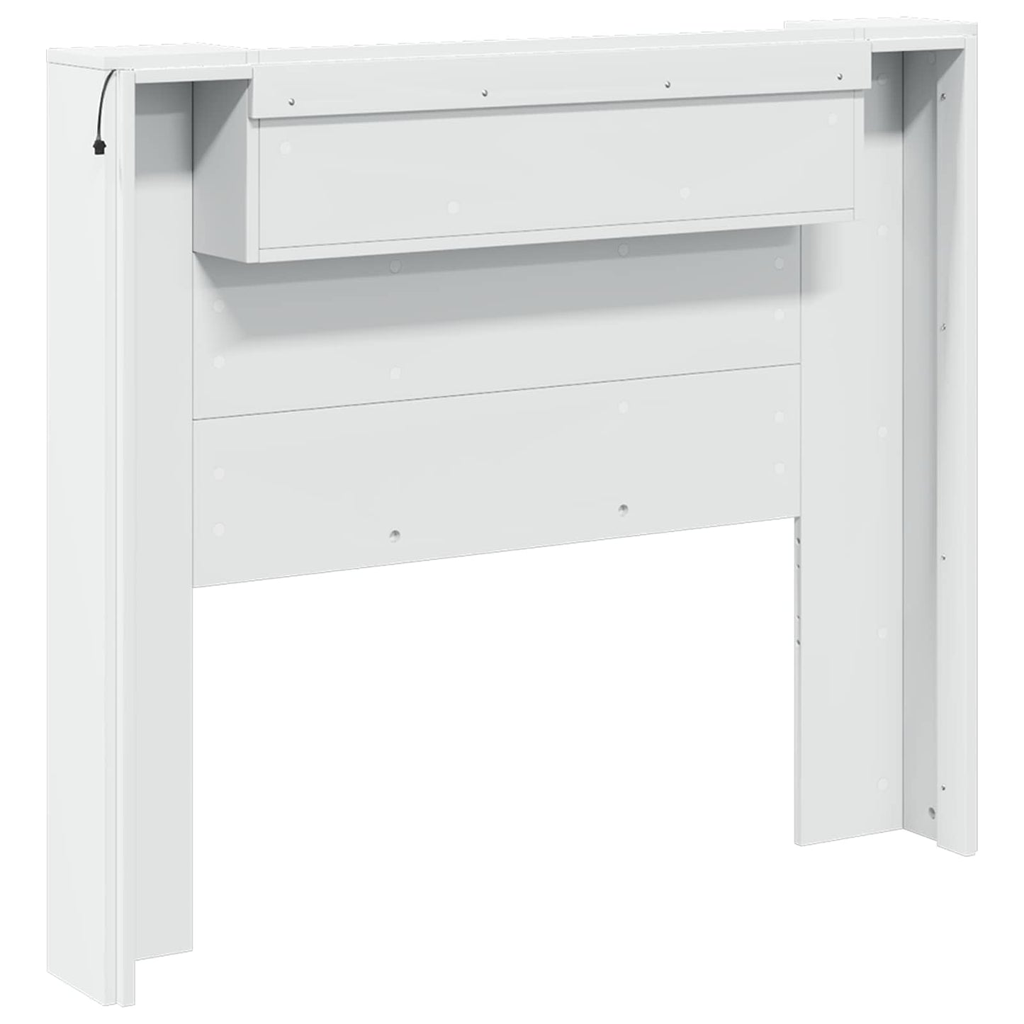 Hoofdbord met hoofdeinde Wit 120 x 16,5 x 103,5 cm Bewerkt hout