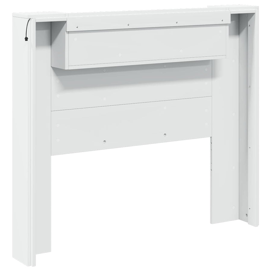Hoofdbord met hoofdeinde Wit 120 x 16,5 x 103,5 cm Bewerkt hout