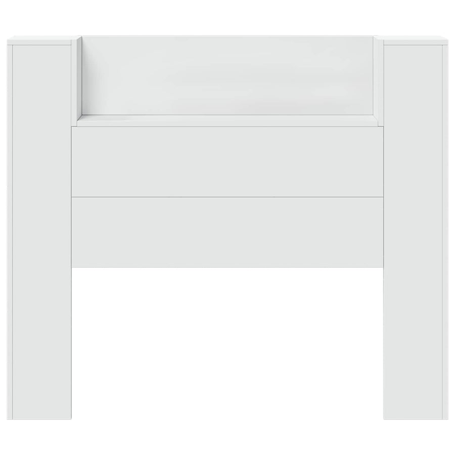 Hoofdbord met hoofdeinde Wit 120 x 16,5 x 103,5 cm Bewerkt hout