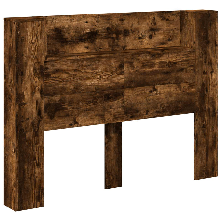 Hoofdbord Gerookt eiken 140 x 16,5 x 103,5 cm Bewerkt hout