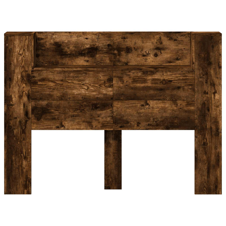 Hoofdbord Gerookt eiken 140 x 16,5 x 103,5 cm Bewerkt hout