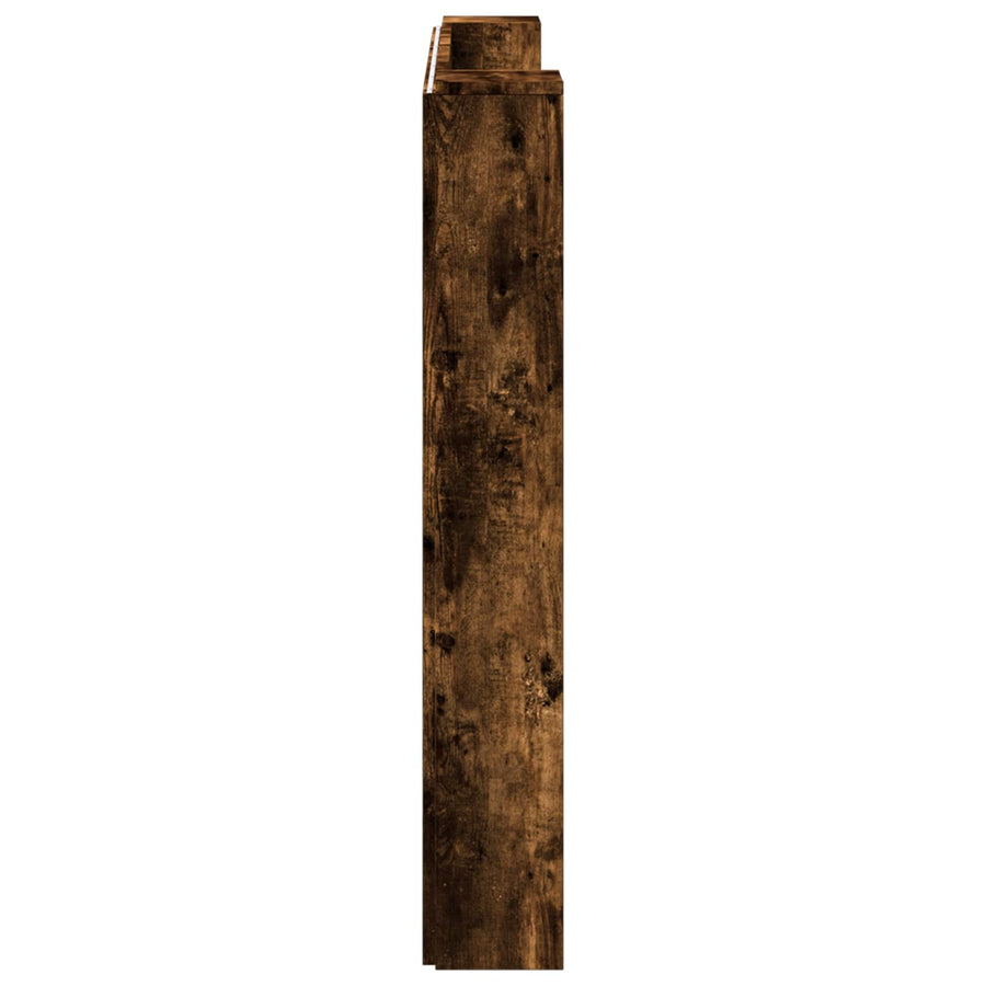 Hoofdbord Gerookt eiken 140 x 16,5 x 103,5 cm Bewerkt hout