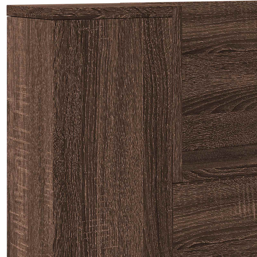 Hoofdbord Bruin Eiken 140 x 16,5 x 103,5 cm Bewerkt hout