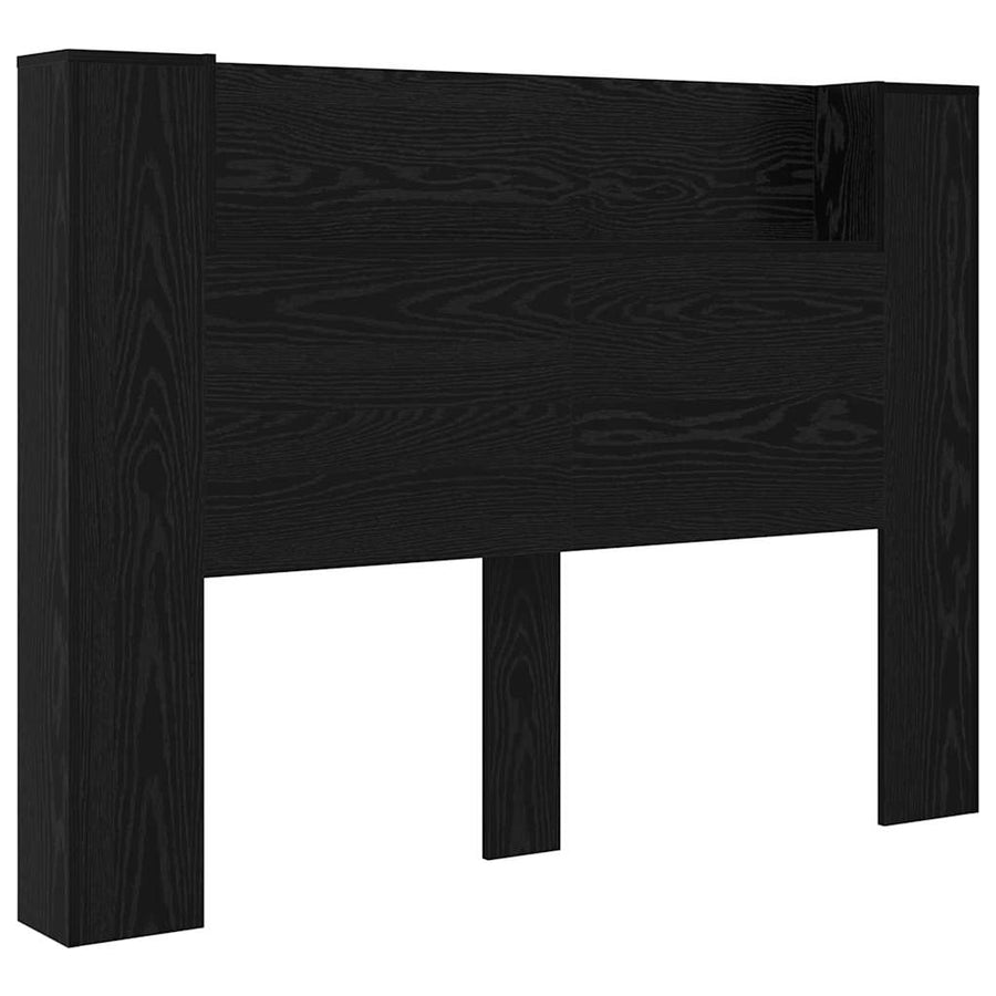 Hoofdbord Zwart Eiken 140 x 17 x 104,5 cm Bewerkt hout