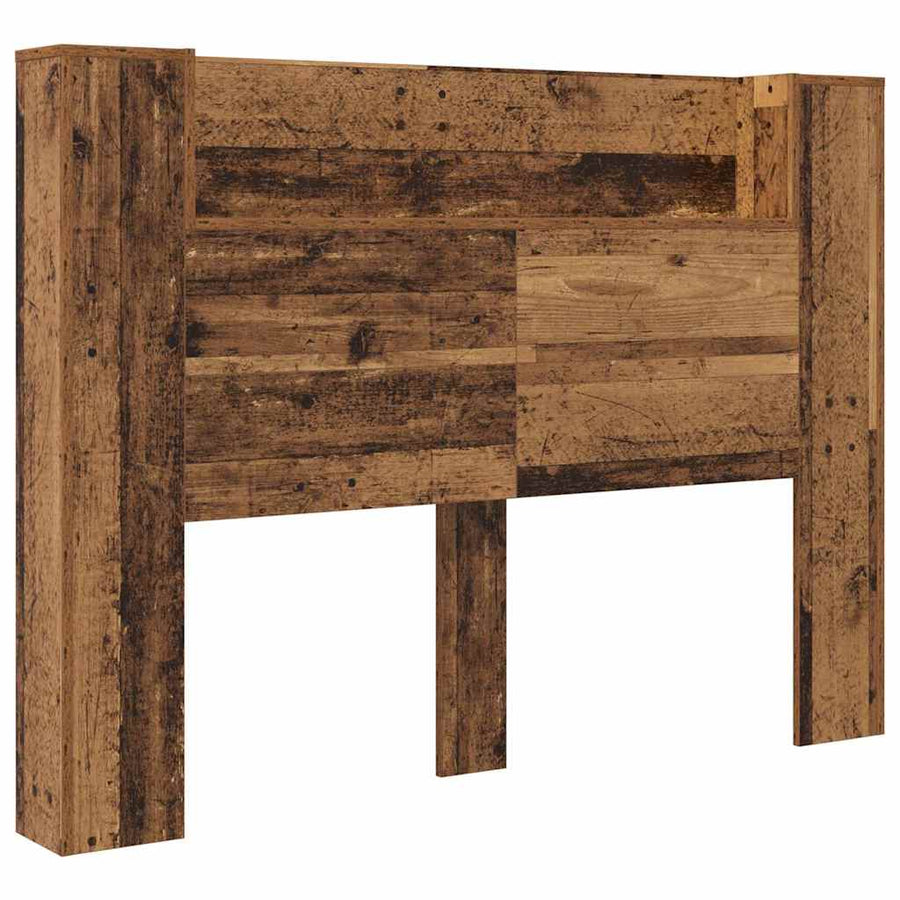 Hoofdbord met plank Oudhout 140 x 17 x 104,5 cm Bewerkt hout