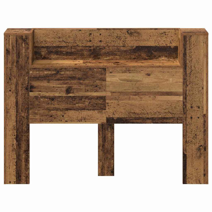 Hoofdbord met plank Oudhout 140 x 17 x 104,5 cm Bewerkt hout