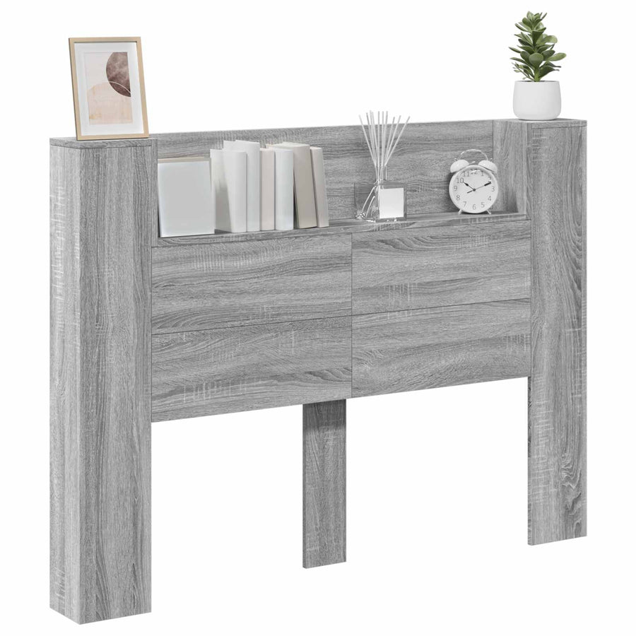 Hoofdbord Grijs Sonoma 140 x 16,5 x 103,5 cm Bewerkt hout