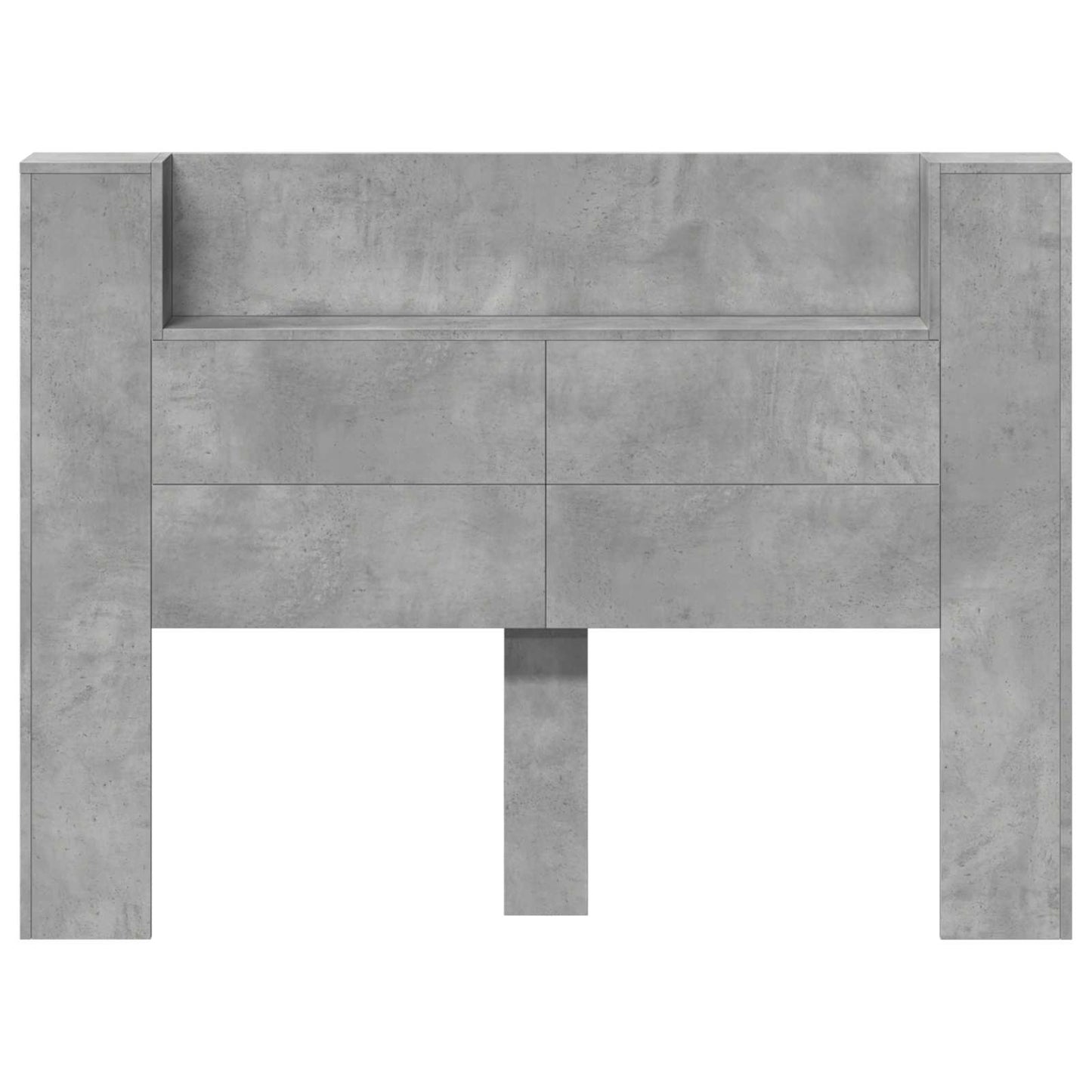 Hoofdbord Beton Grijs 140 x 16,5 x 103,5 cm Bewerkt hout