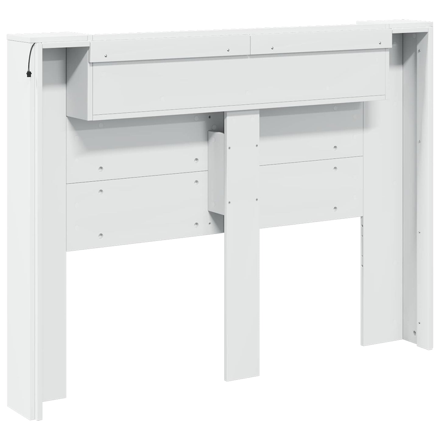 Hoofdbord met hoofdeinde Wit 140 x 16,5 x 103,5 cm Bewerkt hout