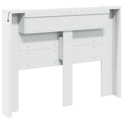 Hoofdbord met hoofdeinde Wit 140 x 16,5 x 103,5 cm Bewerkt hout